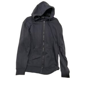 J. Come Black Full Zip Up Hoodie Mens Large